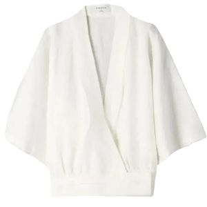 Babaton Linen Wrap Top